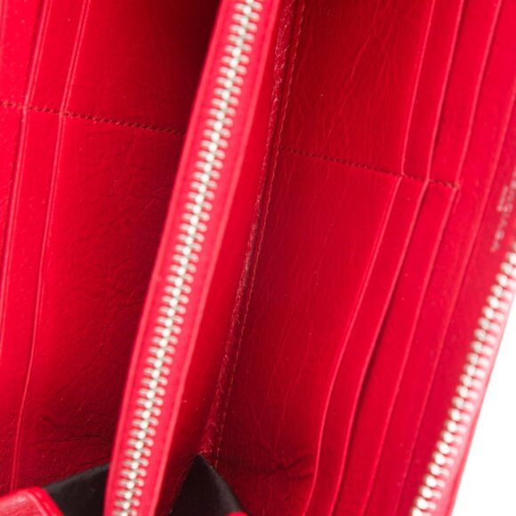 BALENCIAGA Red Continental Wallet EUC full set - Picture 4 of 4